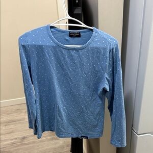 Vintage Polo Ralph Lauren blue and white polka dot top